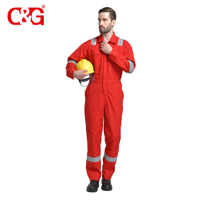 orange fire rated resistant coveralls