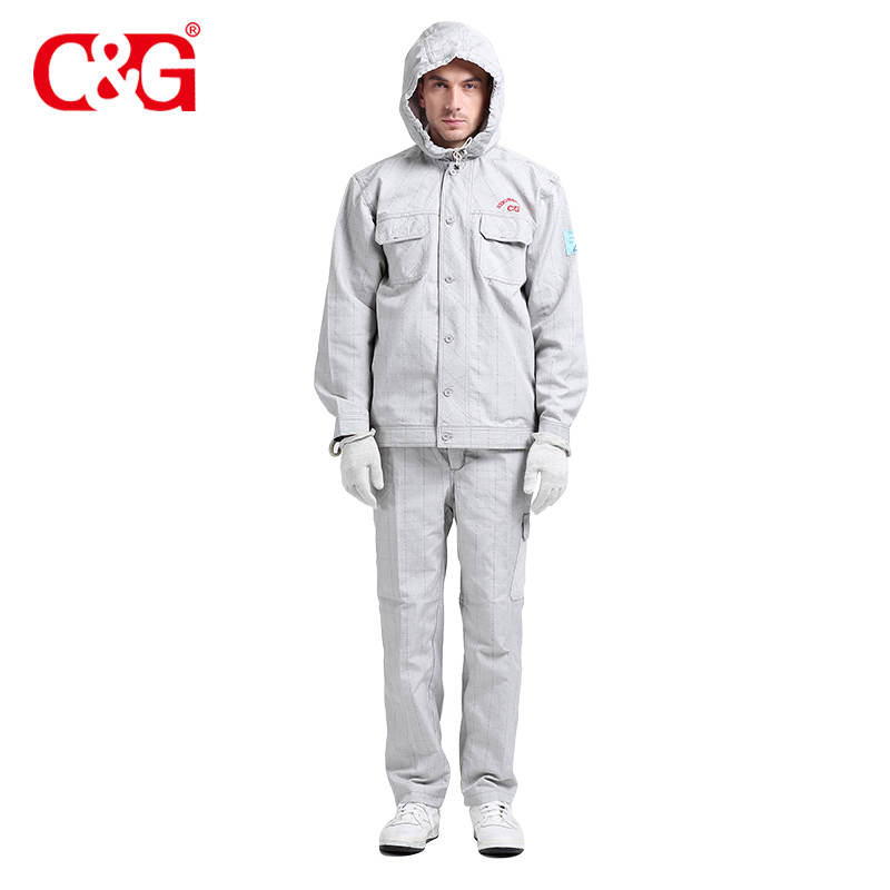 industrial anti static safety electrostatic discharge protection clothing