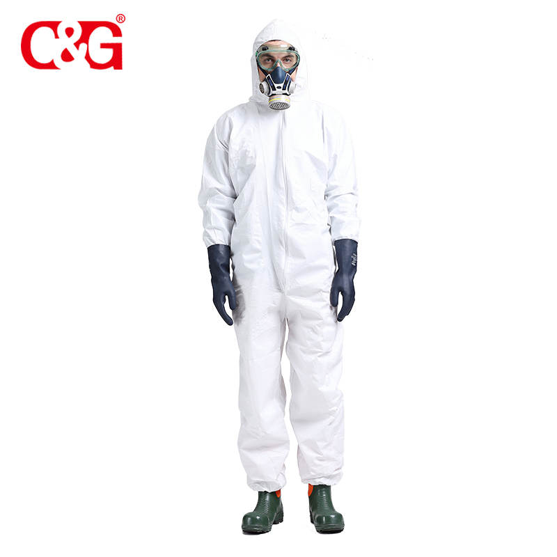 Perfect quality chemical resistant safety disposable hazmat suit